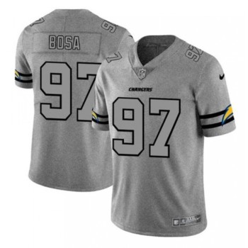 Youth Los Angeles Chargers #97 Joey Bosa 2019 Gray Gridiron Team Logo Stitched Jersey Youth Los Angeles Chargers #97 Joey Bosa 2019 Gray Gridiron Team Logo Stitched Jersey