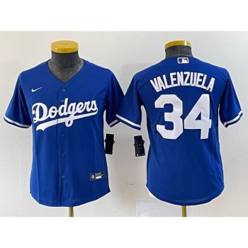Youth Los Angeles Dodgers #34 Toro Valenzuela Royal Stitched Baseball Jersey Youth Los Angeles Dodgers #34 Toro Valenzuela Royal Stitched Baseball Jersey
