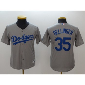 Youth Los Angeles Dodgers #35 Cody Bellinger Gray Cool Base Stitched MLB Jersey Youth Los Angeles Dodgers #35 Cody Bellinger Gray Cool Base Stitched MLB Jersey