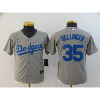 Youth Los Angeles Dodgers #35 Cody Bellinger Grey Cool Base Stitched MLB Jersey Youth Los Angeles Dodgers #35 Cody Bellinger Grey Cool Base Stitched MLB Jersey