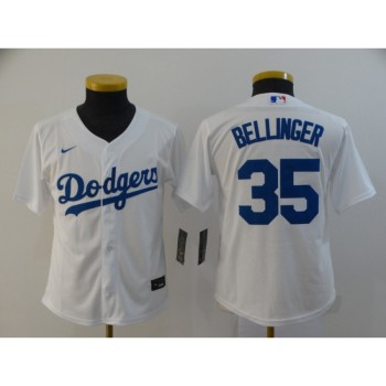 Youth Los Angeles Dodgers #35 Cody Bellinger White Cool Base Stitched MLB Jersey Youth Los Angeles Dodgers #35 Cody Bellinger White Cool Base Stitched MLB Jersey