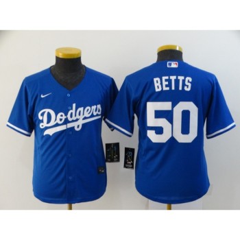 Youth Los Angeles Dodgers #50 Mookie Betts Blue Cool Base Stitched MLB Jersey Youth Los Angeles Dodgers #50 Mookie Betts Blue Cool Base Stitched MLB Jersey