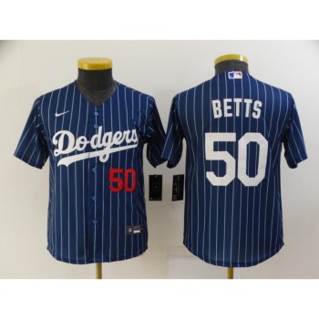 Youth Los Angeles Dodgers #50 Mookie Betts Blue Stitched Jersey Youth Los Angeles Dodgers #50 Mookie Betts Blue Stitched Jersey
