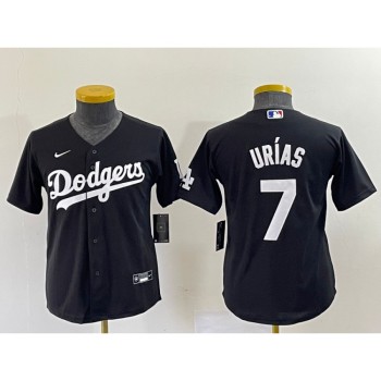 Youth Los Angeles Dodgers #7 Julio Urias Black Stitched Baseball Jersey Youth Los Angeles Dodgers #7 Julio Urias Black Stitched Baseball Jersey