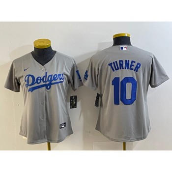 Youth Los Angeles Dodgers #10 Justin Turner Grey Stitched Baseball Jersey Youth Los Angeles Dodgers #10 Justin Turner Grey Stitched Baseball Jersey