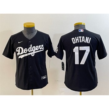 Youth Los Angeles Dodgers #17 Shohei Ohtani Black Stitched Baseball Jersey Youth Los Angeles Dodgers #17 Shohei Ohtani Black Stitched Baseball Jersey