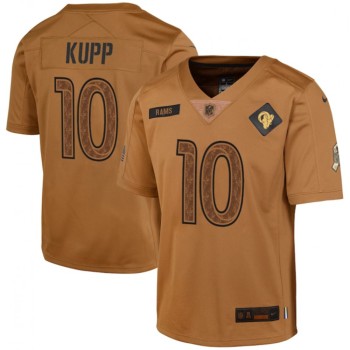 Youth Los Angeles Rams #10 Cooper Kupp 2023 Brown Salute To Service Limited Stitched Football Jersey Youth Los Angeles Rams #10 Cooper Kupp 2023 Brown Salute To Service Limited Stitched Football Jersey
