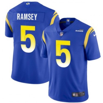 Youth Los Angeles Rams #5 Jalen Ramsey Royal Vapor Untouchable Limited Stitched Jersey Youth Los Angeles Rams #5 Jalen Ramsey Royal Vapor Untouchable Limited Stitched Jersey