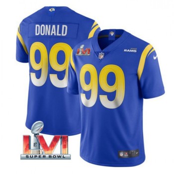 Youth Los Angeles Rams #99 Aaron Donald Royal 2022 Super Bowl LVI Vapor Untouchable Limited Stitched Jersey Youth Los Angeles Rams #99 Aaron Donald Royal 2022 Super Bowl LVI Vapor Untouchable Limited Stitched Jersey