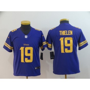 Youth Minnesota Vikings #19 Adam Thielen Purple Color Rush Limited NFL Stitched Jersey Youth Minnesota Vikings #19 Adam Thielen Purple Color Rush Limited NFL Stitched Jersey