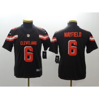 Youth NFL Cleveland Browns #6 Baker Mayfield Brown 2018 Draft Vapor Untouchable Limited Stitched Jersey Youth NFL Cleveland Browns #6 Baker Mayfield Brown 2018 Draft Vapor Untouchable Limited Stitched Jersey