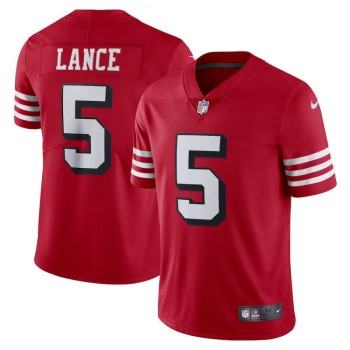Youth NFL San Francisco 49ers #5 Trey Lance New Red Vapor Untouchable Limited Stitched Jersey Youth NFL San Francisco 49ers #5 Trey Lance New Red Vapor Untouchable Limited Stitched Jersey