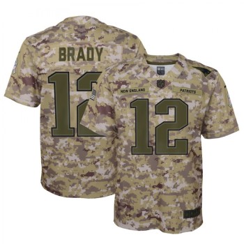 Youth New England Patriots #12 Tom Brady 2018 Camo Salute to Service Limited Stitched NFL Jersey Youth New England Patriots #12 Tom Brady 2018 Camo Salute to Service Limited Stitched NFL Jersey