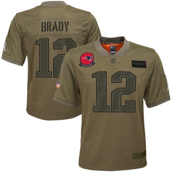 Youth New England Patriots #12 Tom Brady 2019 Camo Salute To Service Stitched NFL Jersey Youth New England Patriots #12 Tom Brady 2019 Camo Salute To Service Stitched NFL Jersey