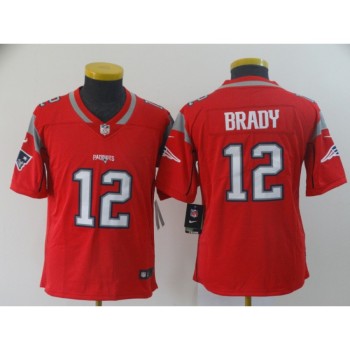 Youth New England Patriots #12 Tom Brady 2019 Red Inverted Legend Stitched NFL Jersey Youth New England Patriots #12 Tom Brady 2019 Red Inverted Legend Stitched NFL Jersey
