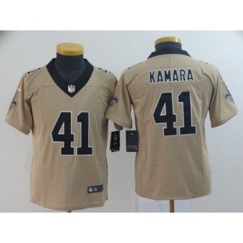 Youth New Orleans Saints #41 Alvin Kamara Gold Inverted Legend Stitched NFL Jersey Youth New Orleans Saints #41 Alvin Kamara Gold Inverted Legend Stitched NFL Jersey