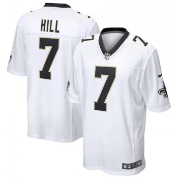 Youth New Orleans Saints #7 Taysom Hill White Limited Stitched Game Jersey Youth New Orleans Saints #7 Taysom Hill White Limited Stitched Game Jersey