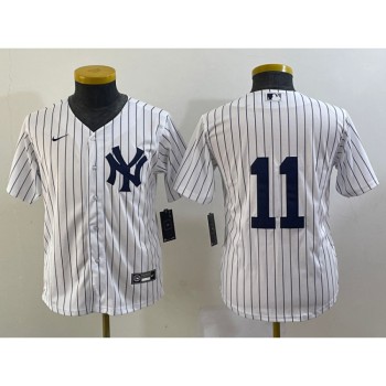 Youth New York Yankees #11 Anthony Volpe White Cool Base Stitched Baseball Jersey Youth New York Yankees #11 Anthony Volpe White Cool Base Stitched Baseball Jersey