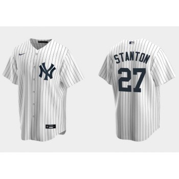 Youth New York Yankees #27 Giancarlo Stanton White Cool Base Stitched Baseball Jersey Youth New York Yankees #27 Giancarlo Stanton White Cool Base Stitched Baseball Jersey