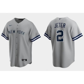 Youth New York Yankees #2 Derek Jeter Grey Stitched Baseball Jersey Youth New York Yankees #2 Derek Jeter Grey Stitched Baseball Jersey