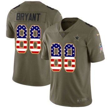 Youth Dallas Cowboys #88 Dez Bryant 2017 Salute to Service Olive USA Flag Stitched NFL Limited Jersey Youth Dallas Cowboys #88 Dez Bryant 2017 Salute to Service Olive USA Flag Stitched NFL Limited Jersey