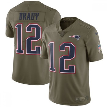 Youth New England Patriots #12 Tom Brady Olive Salute to Service Limited Stitched NFL Jersey Youth New England Patriots #12 Tom Brady Olive Salute to Service Limited Stitched NFL Jersey