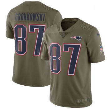 Youth New England Patriots #87 Rob Gronkowski Olive Salute To Service Limited Stitched NFL Jersey Youth New England Patriots #87 Rob Gronkowski Olive Salute To Service Limited Stitched NFL Jersey
