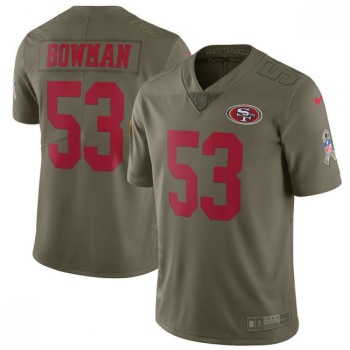 Youth San Francisco 49ers #53 NaVorro Bowman Olive Salute To Service Limited Stitched NFL Jersey Youth San Francisco 49ers #53 NaVorro Bowman Olive Salute To Service Limited Stitched NFL Jersey