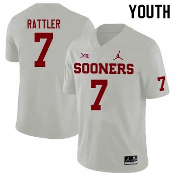 Youth Oklahoma Sooners #7 Spencer Rattler White Limited Stitched NCAA Jersey Youth Oklahoma Sooners #7 Spencer Rattler White Limited Stitched NCAA Jersey