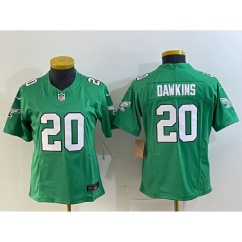 Youth Philadelphia Eagles #20 Brian Dawkins Kelce Green 2023 F.U.S.E. Stitched Football Jersey Youth Philadelphia Eagles #20 Brian Dawkins Kelce Green 2023 F.U.S.E. Stitched Football Jersey