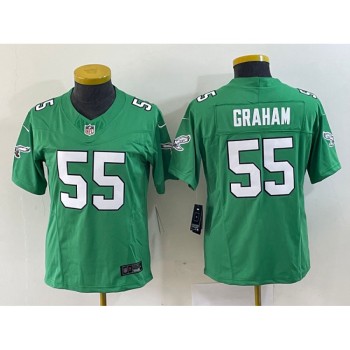 Youth Philadelphia Eagles #55 Brandon Graham Green 2023 F.U.S.E. Stitched Football Jersey Youth Philadelphia Eagles #55 Brandon Graham Green 2023 F.U.S.E. Stitched Football Jersey
