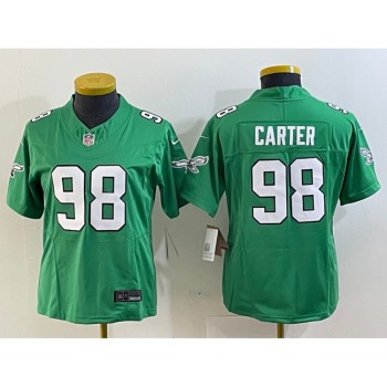 Youth Philadelphia Eagles #98 Jalen Carter Green 2023 F.U.S.E. Stitched Football Jersey Youth Philadelphia Eagles #98 Jalen Carter Green 2023 F.U.S.E. Stitched Football Jersey