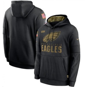 Youth Philadelphia Eagles Black 2020 Salute to Service Therma Pullover Hoodie Youth Philadelphia Eagles Black 2020 Salute to Service Therma Pullover Hoodie