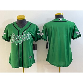 Youth Philadelphia Eagles Blank Green Cool Base Stitched Baseball Jersey Youth Philadelphia Eagles Blank Green Cool Base Stitched Baseball Jersey