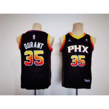 Youth Phoenix Suns #35 Kevin Durant Black 2022/23 Statement Edition Stitched Basketball Jersey Youth Phoenix Suns #35 Kevin Durant Black 2022/23 Statement Edition Stitched Basketball Jersey