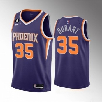 Youth Phoenix Suns #35 Kevin Durant Purple Icon Edition With NO.6 Patch Stitched Basketball Jersey Youth Phoenix Suns #35 Kevin Durant Purple Icon Edition With NO.6 Patch Stitched Basketball Jersey
