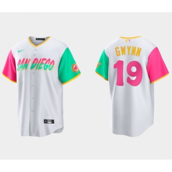 Youth San Diego Padres #19 Tony Gwynn 2022 White City Connect Stitched Baseball Jersey Youth San Diego Padres #19 Tony Gwynn 2022 White City Connect Stitched Baseball Jersey