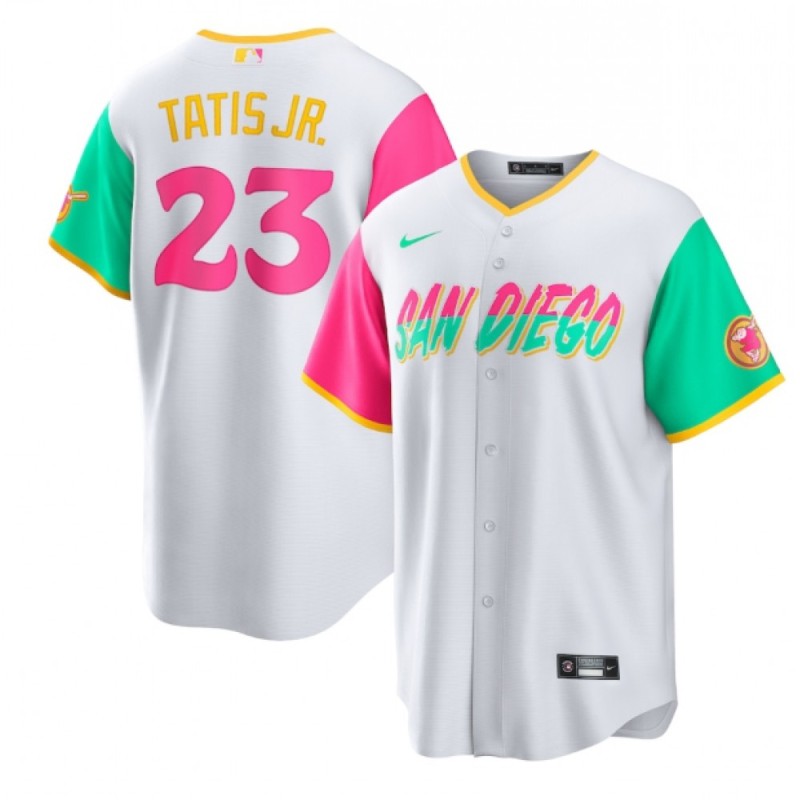 Youth San Diego Padres #23 Fernando Tatis Jr. 2022 White City Connect Stitched Baseball Jersey Youth San Diego Padres #23 Fernando Tatis Jr. 2022 White City Connect Stitched Baseball Jersey