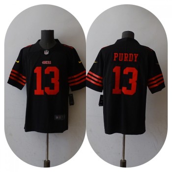 Youth San Francisco 49ers #13 Brock Purdy Black Vapor Untouchable Limited Stitched Football Jersey Youth San Francisco 49ers #13 Brock Purdy Black Vapor Untouchable Limited Stitched Football Jersey