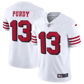 Youth San Francisco 49ers #13 Brock Purdy New White Vapor Untouchable Limited Stitched Football Jersey Youth San Francisco 49ers #13 Brock Purdy New White Vapor Untouchable Limited Stitched Football Jersey