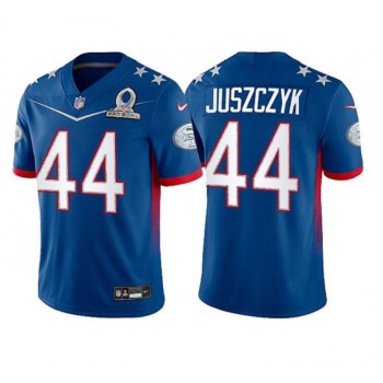 Youth San Francisco 49ers #44 Kyle Juszczyk 2022 Royal Pro Bowl Stitched Jersey Youth San Francisco 49ers #44 Kyle Juszczyk 2022 Royal Pro Bowl Stitched Jersey