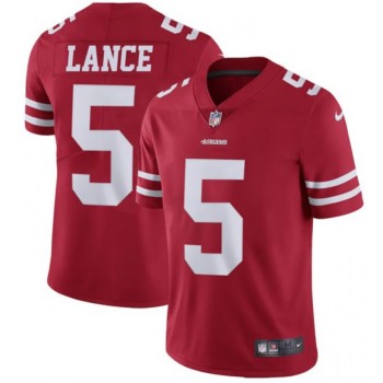 Youth San Francisco 49ers #5 Trey Lance Red Vapor Untouchable Limited Stitched Jersey Youth San Francisco 49ers #5 Trey Lance Red Vapor Untouchable Limited Stitched Jersey