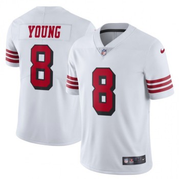 Youth San Francisco 49ers #8 Steve Young White Vapor Untouchable Limited Stitched Jersey Youth San Francisco 49ers #8 Steve Young White Vapor Untouchable Limited Stitched Jersey