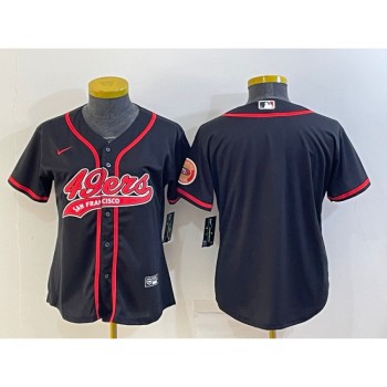 Youth San Francisco 49ers Blank Black With Patch Cool Base Stitched Baseball Jersey Youth San Francisco 49ers Blank Black With Patch Cool Base Stitched Baseball Jersey