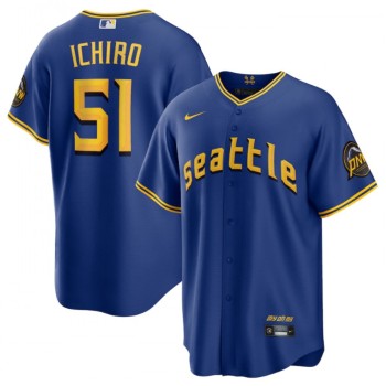 Youth Seattle Mariners #51 ichiro Suzuki Royal 2023 City Connect Stitched Baseball Jersey Youth Seattle Mariners #51 ichiro Suzuki Royal 2023 City Connect Stitched Baseball Jersey
