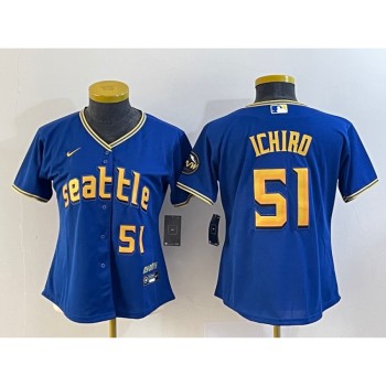 Youth Seattle Mariners #51 ichiro Suzuki Royal 2023 City Connect With Patch Stitched Baseball Jersey Youth Seattle Mariners #51 ichiro Suzuki Royal 2023 City Connect With Patch Stitched Baseball Jersey