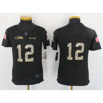 Youth Seattle Seahawks #12 Fan Black Salute to Service Limited Stitched NFL Jersey Youth Seattle Seahawks #12 Fan Black Salute to Service Limited Stitched NFL Jersey