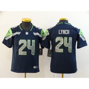Youth Seattle Seahawks #24 Marshawn Lynch Navy Vapor Untouchable L Limited Stitched NFL Jersey Youth Seattle Seahawks #24 Marshawn Lynch Navy Vapor Untouchable L Limited Stitched NFL Jersey