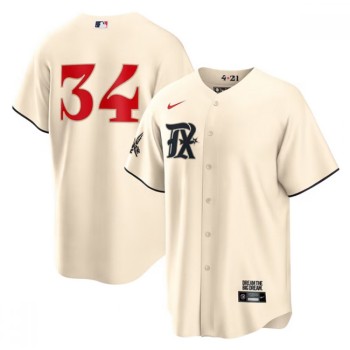Youth Texas Rangers #34 Nolan Ryan Cream 2023 City Connect Stitched Baseball Jersey Youth Texas Rangers #34 Nolan Ryan Cream 2023 City Connect Stitched Baseball Jersey