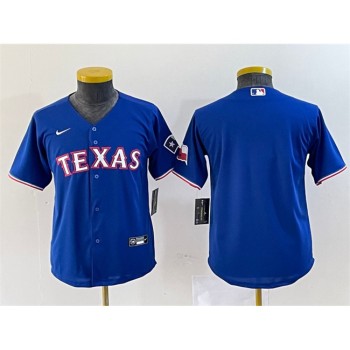 Youth Texas Rangers Blank Royal With Patch Stitched Baseball Jersey Youth Texas Rangers Blank Royal With Patch Stitched Baseball Jersey